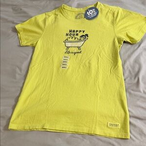 Life Is Good Yellow Happy Hour Tee